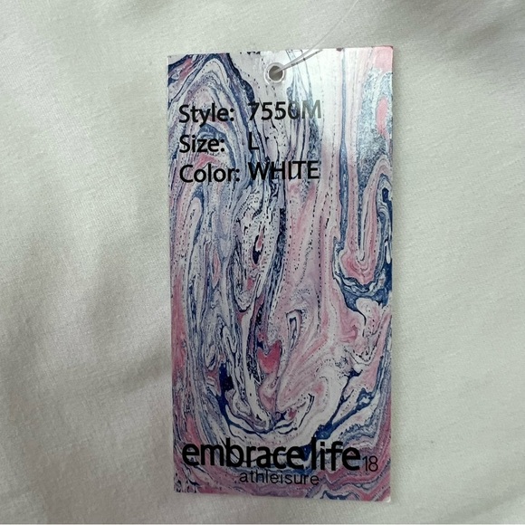 EMBRACE LIFE Athleisure Girl’s Sweatshirt Top Size Large Multi Color Lettering - Picture 5 of 9